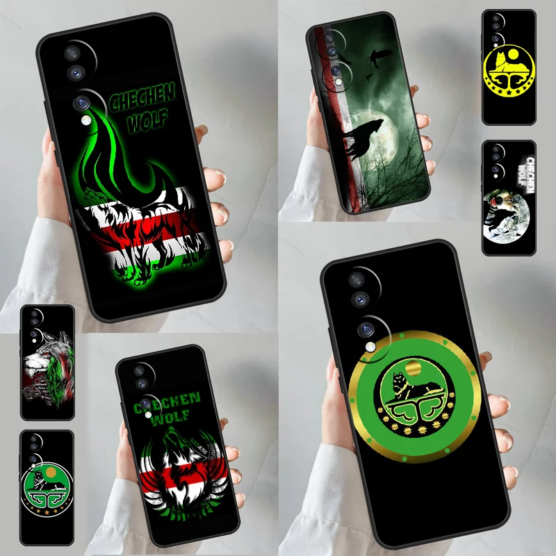 Chechen Wolf National Flag For Huawei Honor Magic 5 Pro 50 70 X8 X8a X9a P Smart Z Nova 5T P60 P20 P40 P30 Lite Case