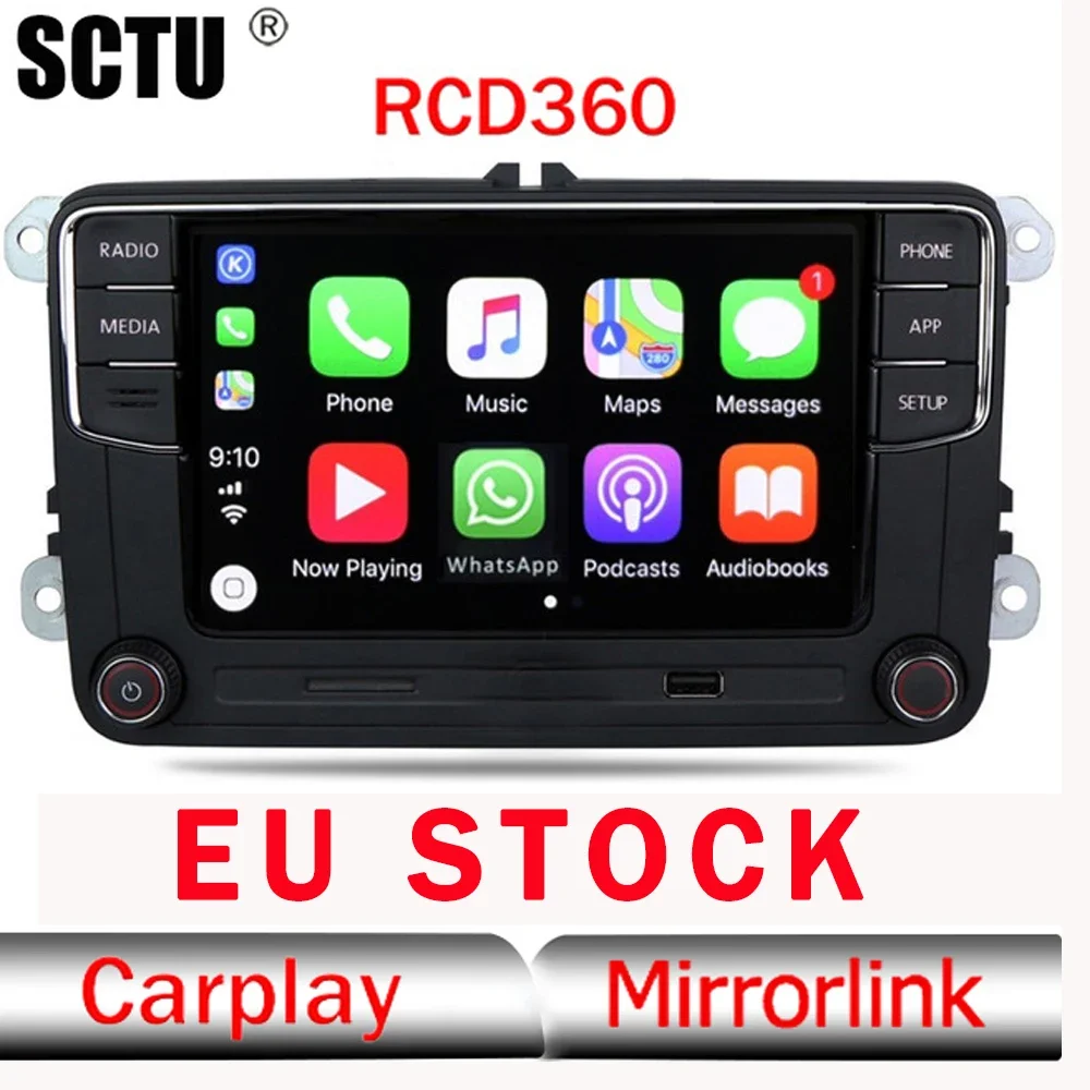 

SCUMAXCON 6.5"Car Stereo RCD360 CarPlay BT USB RVC For Volkswagen Tiguan Golf 5 6 Passat Polo Touran Caddy TAX FREE!!