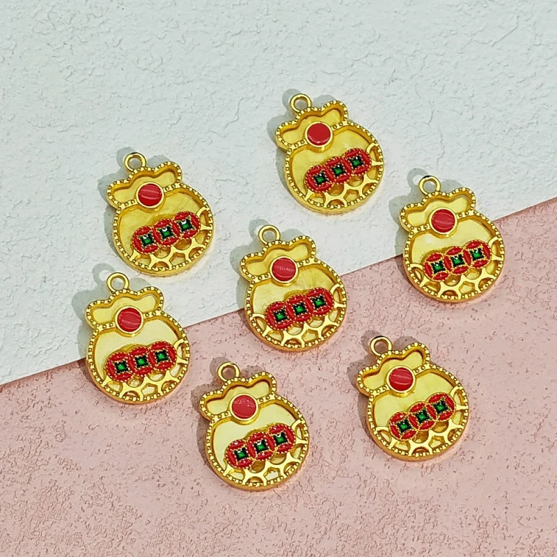 20pc set Alloy Fortune Money Bag PendantDIYHandmade Beaded Bracelet Small Pendant Materials