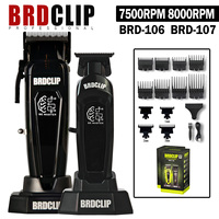 BRDCLIP Professional Hair Clipper 106 7500RPM Electric Cordless Trimmer 107 8000RPM DLC Blade with Charging Base Men's Barber