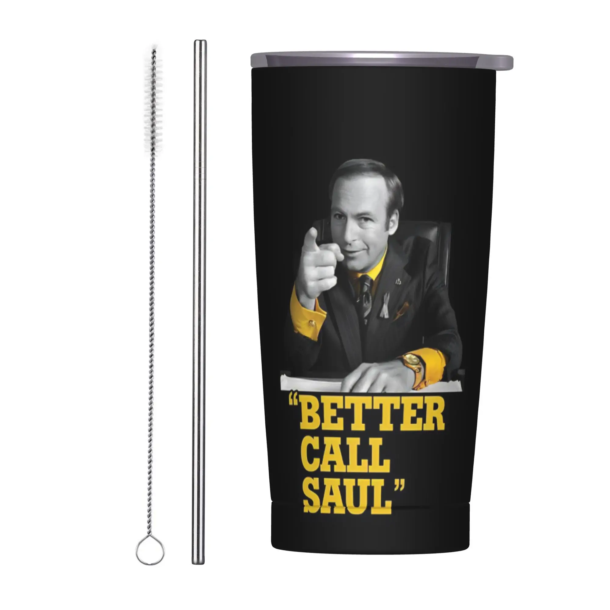 Saul Goodman Actor  Tumbler Vacuum Insulated  Thermal Cup Vacuum Flask Outdoor Mugs Water Bottle 20oz
