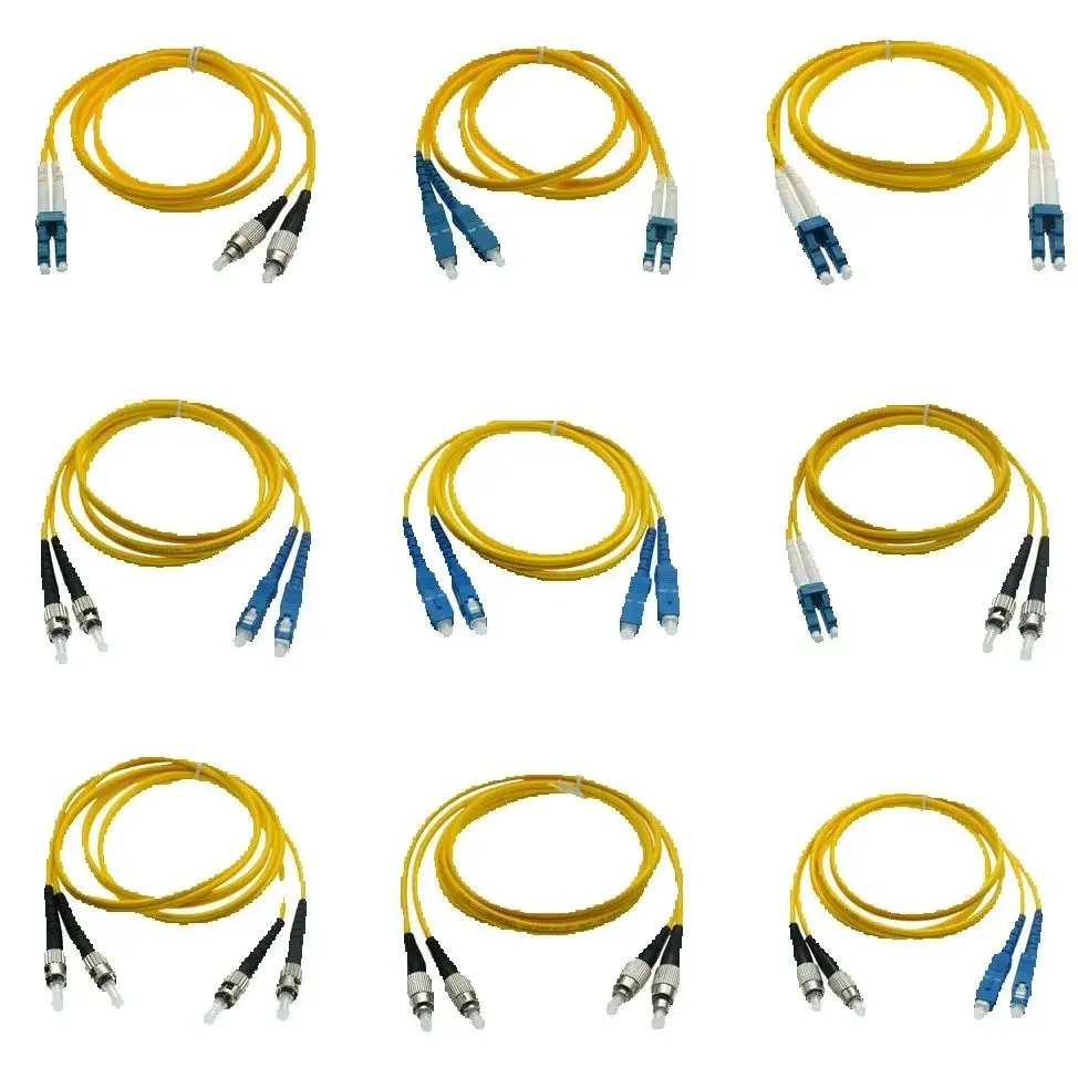 Carrier Grade Dual Core Single-mode Optical Fiber Jumper Double LC To LC SC FC ST Square To Round Pigtail Network Jumper Cable