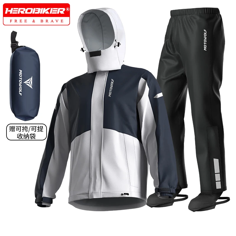 

Men And Women Motorcycle Raincoat Set Outdoor Motorcycle Travel Hardshell Hiking Hiking Multi-purpose Raincoat Split Raincoat