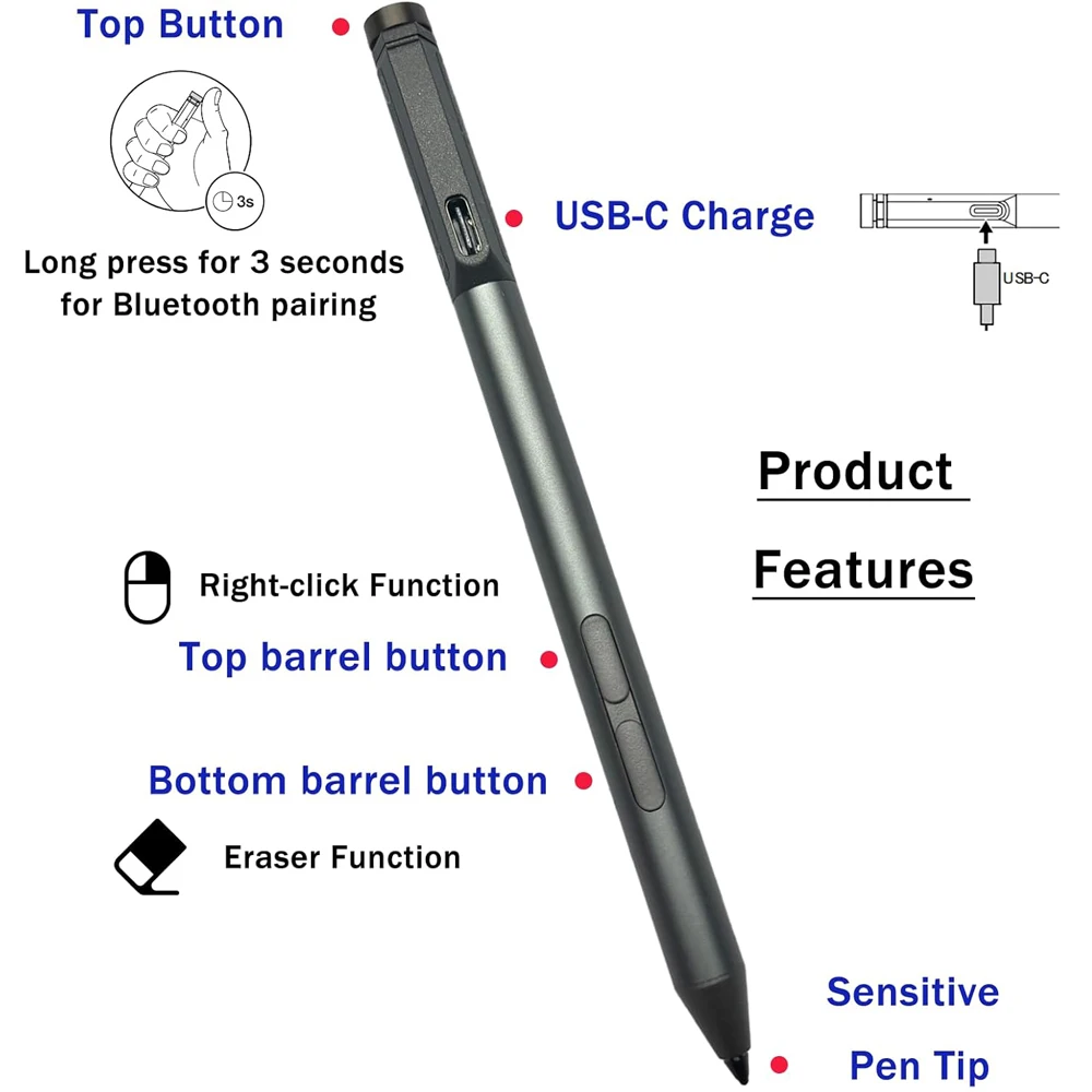 

Stylus Pen Active Pen 2 GX80N07825 4096 Levels Pressure Sensitivity For Yoga 720 510 520