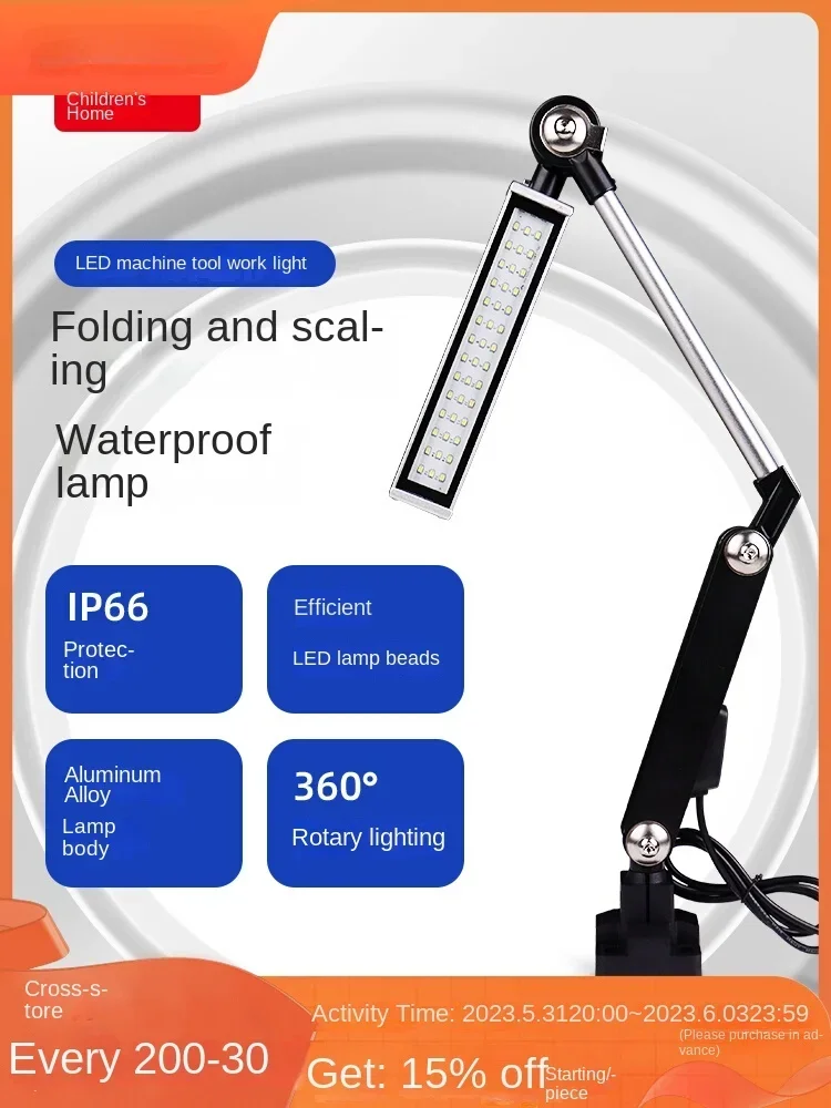 

6 Вт/10 Вт светодиодный станок рабочий свет водонепроницаемый алюминиевый качественный складной светильник с длинной рукояткой для токарного станка с ЧПУ промышленные светильники 24 В 220 В