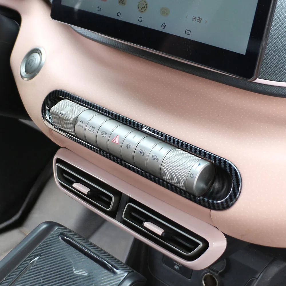 

Для BYD Dolphin Mini Dolphin Surf Seagull 2024 2025 панель кнопки переменного тока, рамка центральной консоли, наклейка, крышка, аксессуары для интерьера