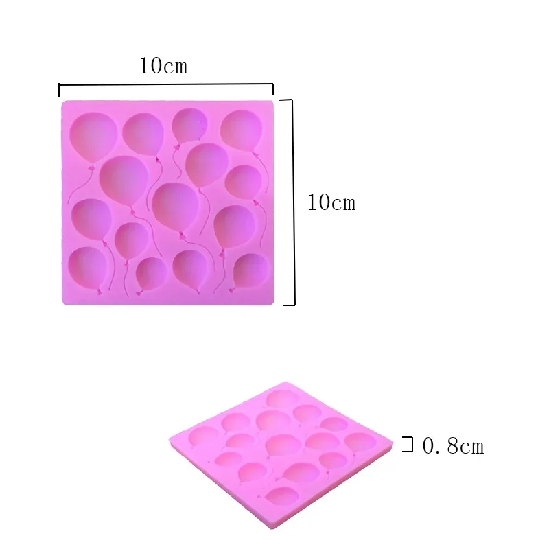 DIY Balloon Cake Border Fondant Chocolate Silicone Mold Birthday Decorating Tools Easter Decor