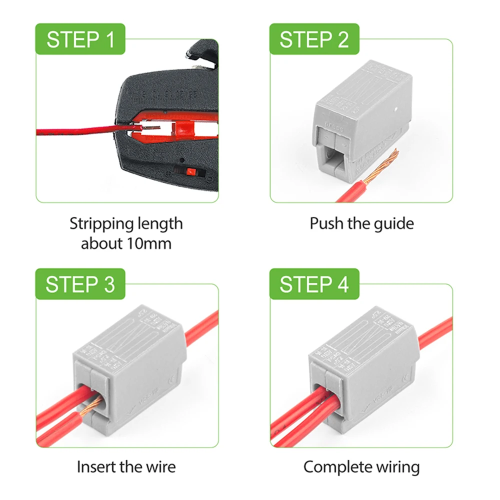 30/50/100PCS Quick crimp spring Wiring Connector 111/112/121 Led Lamp wire connectors Electric Cable Push in Terminal block image 3