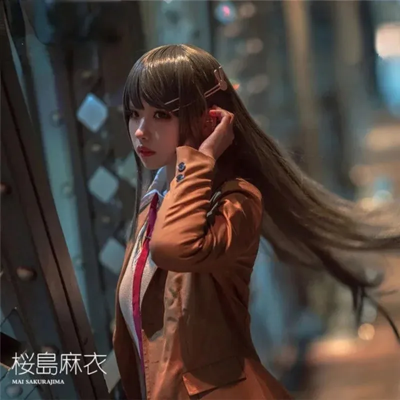 أنيمي ساكوراجيما ماي تأثيري حلي الوغد لا يحلم الأرنب فتاة Senpai ماي ساكوراجيما شعر مستعار تأثيري آذان الأرنب أغطية الرأس