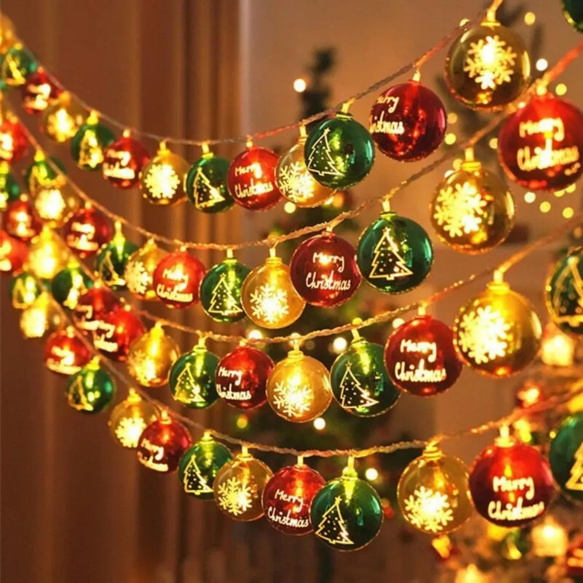 1 قطعة 10/20 LED عيد الميلاد الكرة ضوء سلسلة بطارية تعمل بالطاقة الجنية أضواء للمنزل أشجار عيد الميلاد غرفة نوم غرفة المعيشة الطرف الديكور #1