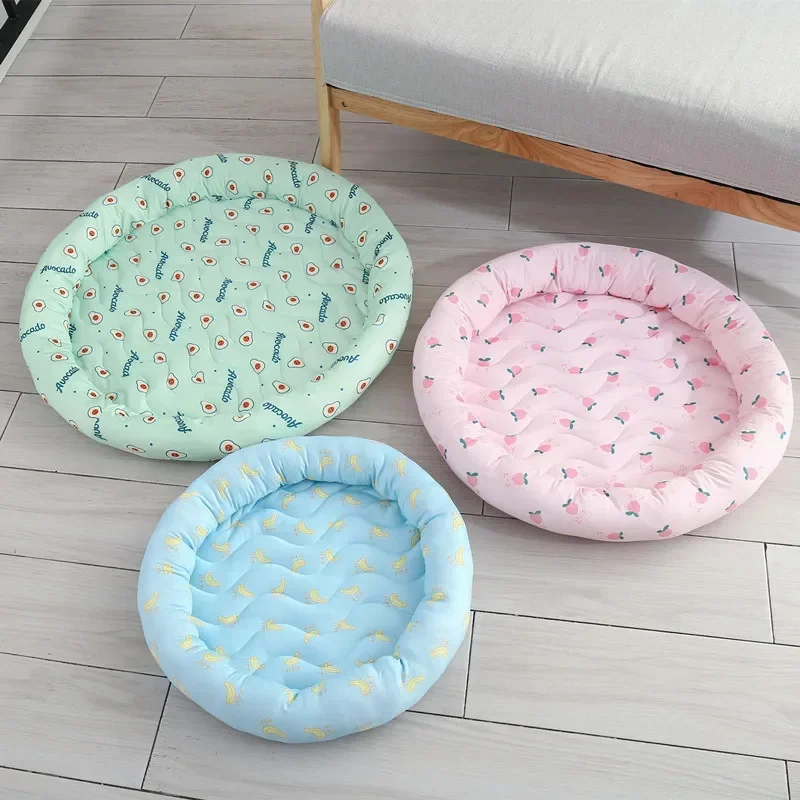 

Pet Bed Ice Silk Dog Bed Pad Summer Ice Pad Cool Cold Silk Moisture-Proof Cooler Sofa Mats Portable All Season Pet Accessories