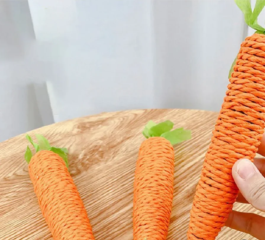Cat Toys, Sound Carrot Cuddle Stick, Teething Anti‑bite Stick, Cat Scratch Board, Pet Supplies
