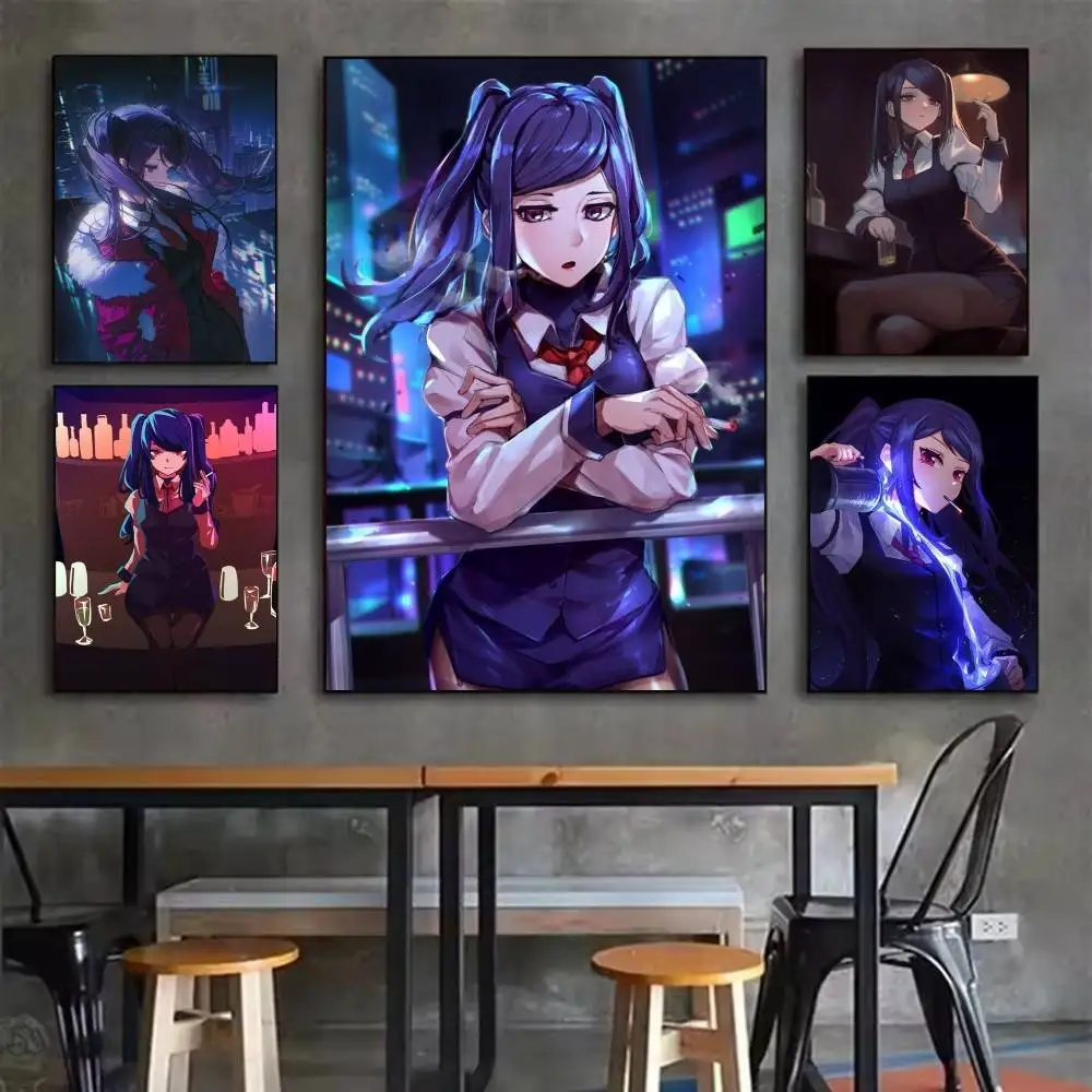 VA-11 HALL-A Jill Stingray   Poster Waterproof HD Art Wall Decal Self-Adhesive Print