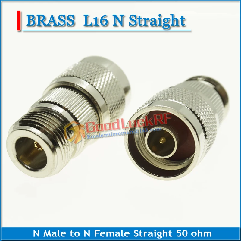 

Dual L16 N Male Jack to N Female Plug Nickel Plated Brass Straight 50 ohm RF Coaxial Connector Adapters