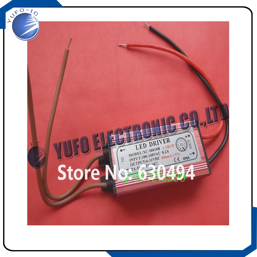 Free Shipping 2PCS,AC-DC 110v-240v 900mA Waterproof 3W-10W LED Driver Power Supply module