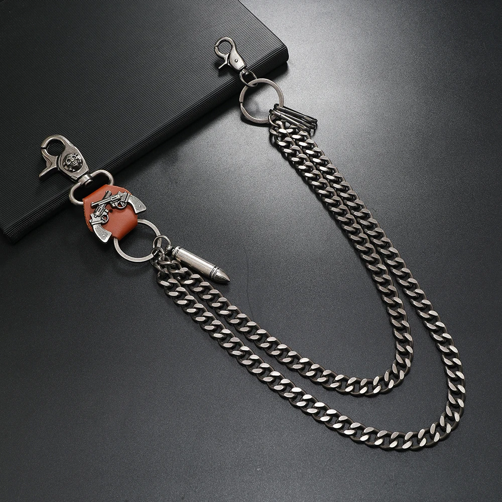 1 piece Hip-hop Jewelry Keychain personality pants chain Men\'s Accessories