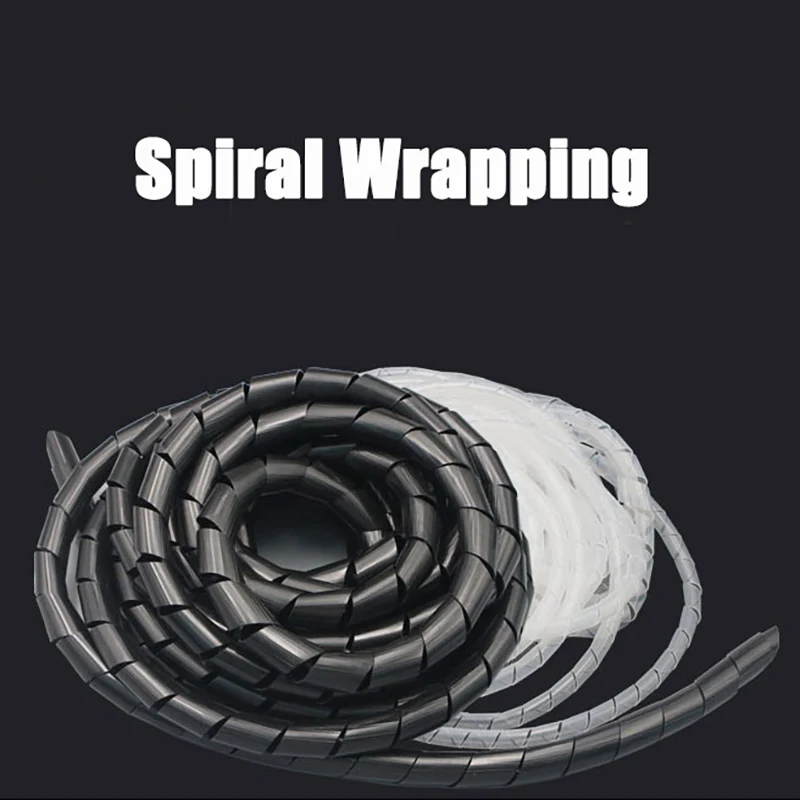 5M/10M 6มม.เกลียวห่อ Sleeving Band Tube สารหน่วงไฟป้องกันสายสายการจัดการ Wrap สาย Cover Tube