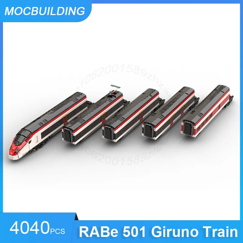 MOC Building Blocks RABe 501 Giruno Train Model DIY Assemble Bricks Transportation Creative Educational Xmas Toys Gifts 4040PCS