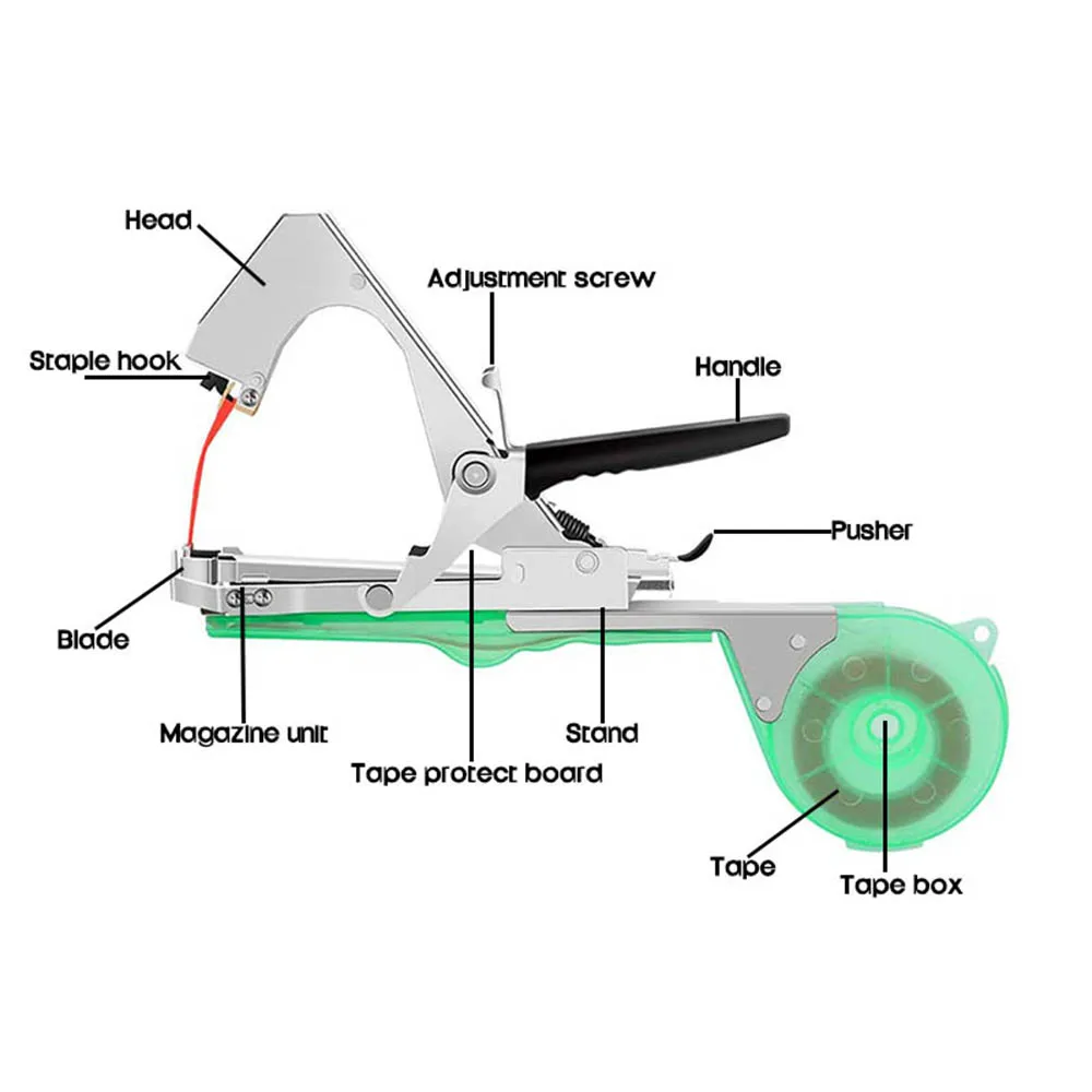 Garden Tools Hand Tying Machine Plant Garden Plant Tapetool Tapener  Tape Set For Vegetables, Grapes, Tomatoes, Cucumbers