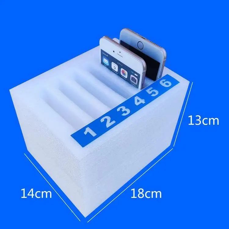 Multi-Compartment Foam Phone Case Organizer Desktop Eyelash Steel Tempered Box Storage Holder Plastic Material Easy Access