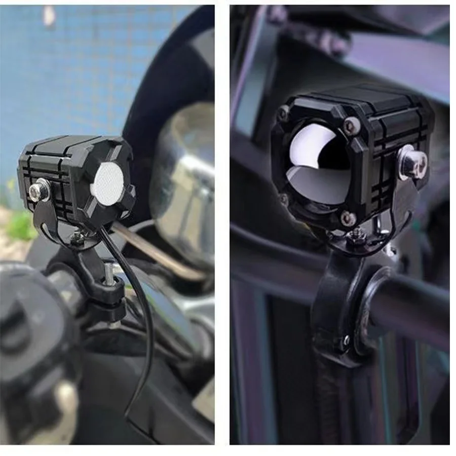12V-85V LED headlights, suitable for sports street motorcycles and cars, 4-color flashing IP68 level headlights