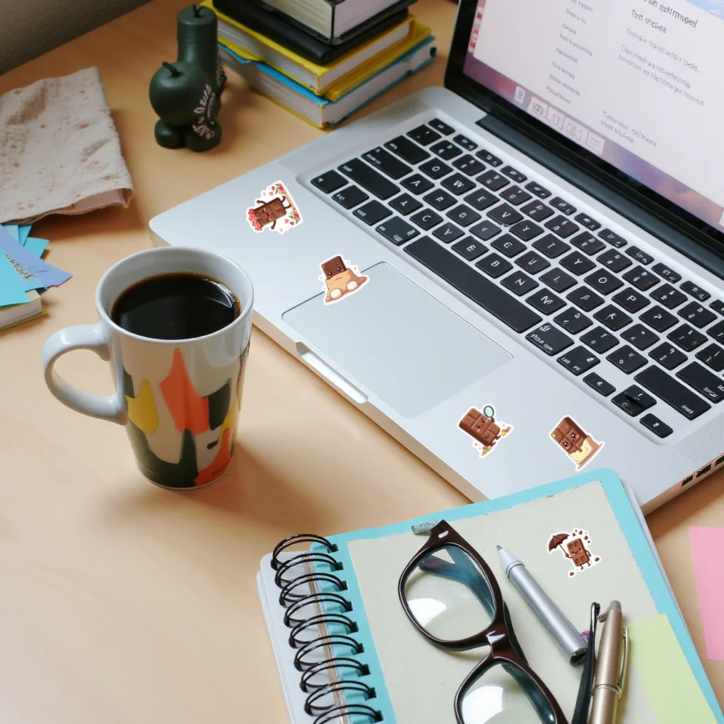 35pcs Chocolate Cookies Candy Sticker Waterproof Graffiti Computer Luggage Self Adhesive Personalized Stickers