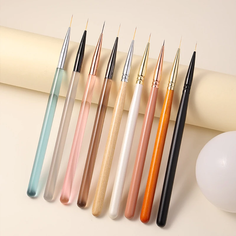 Pincel de Línea Extra Fina para Arte de Uñas Pincel de Dibujo de Muñecas Pincel de Cejas para Muñecas de Fondant Arcilla Polimérica Herramienta de Manicura 6