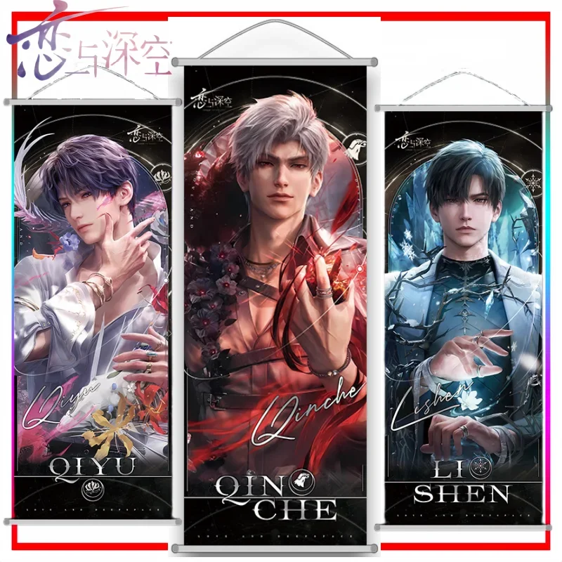 Neue Liebe und Deepspace Scroll Poster Cartoon Rafayel Wandbehang Anime Merch Wanddekoration Urlaub Geschenk Verstecken Fehler