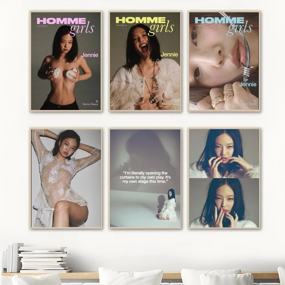 ديكور المنزل الحديث جيني للرجال الفتيات صور ملصق غرفة نوم السرير جدار قماش غرفة المعيشة #2