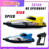 Thelink 25km/h 2.4GHz Brushless 1806 Motor TX749 High speed Vortex Jet Boat Remote Control Jet Boat for Adult boy Children's Toy