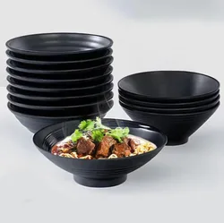 Kitchen Tool Spicy Hot Melamine Tableware Plastic Japanese Style Frosted Noodles Bowl