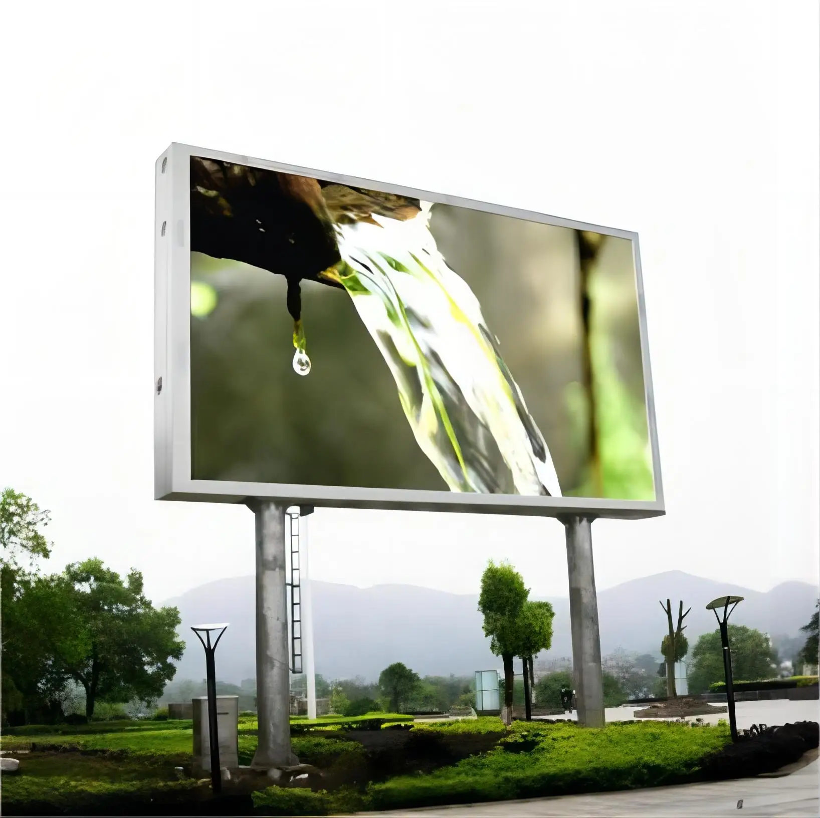 حار بيع P10 في الهواء الطلق 3840HZ مقاوم للماء كامل اللون شاشة عرض LED ثابتة للإعلان #2