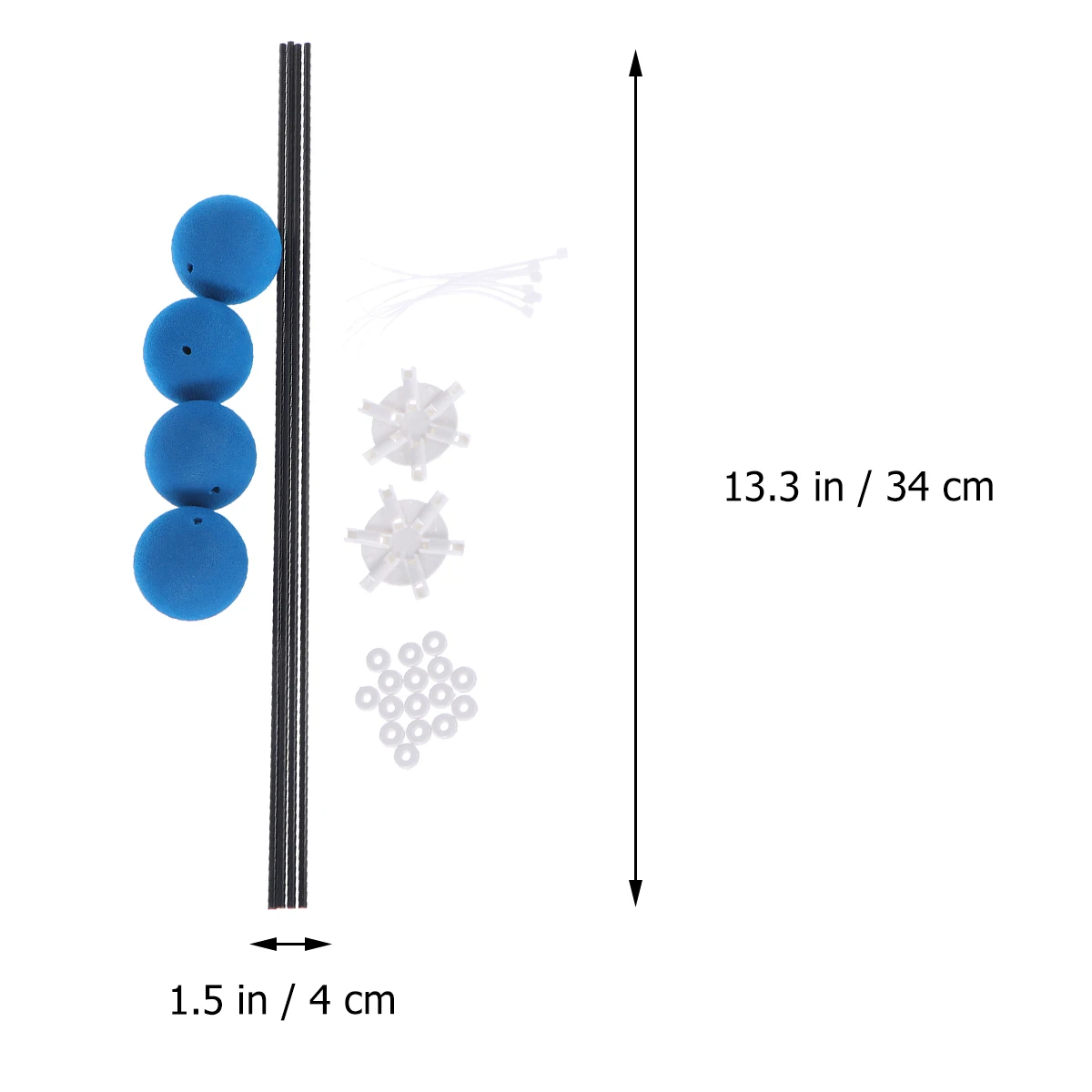 

RC Helicopter Training Kit Gear Sponge Balls Center Hubs Blue Lightweight Carbon Fiber Plastic Balance Prevent Damage Beginner