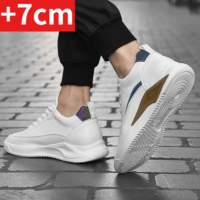 

Мужские повседневные спортивные туфли 2026 с невидимым увеличением роста на 7 см, из натуральной воловьей кожи, высокое качество
