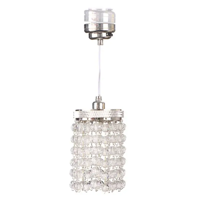 

FBIL-1:12 Dollhouse Miniature LED Crystal Light Chandelier Ceiling Lamp Furniture Model Decor House Accessories