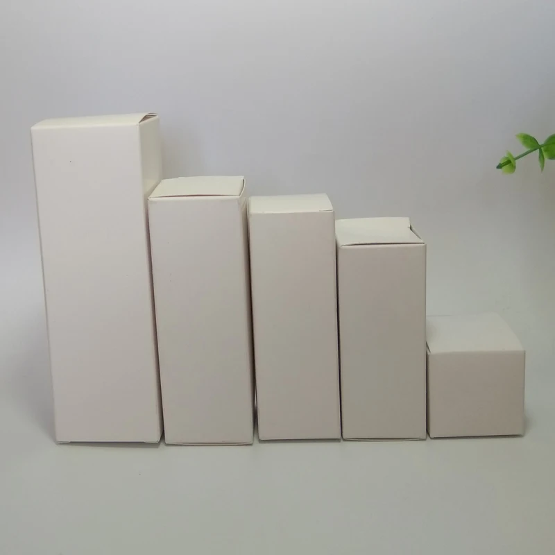 100pcs/lot- 35*35*35/50/60/70/80/90mm  350gsm White Paperboard Packaging Box for sample handmade soap party gift valve tubes