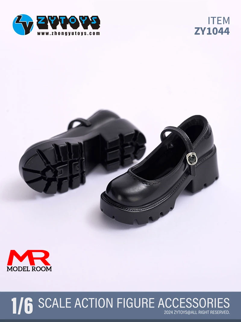 ZYTOYS ZY1044 ZY1041 ZY1030 1/6 School Girl Black Leather JK Uniform Shoes Model  Fit 12\'\' Female Soldier Action Figure Body