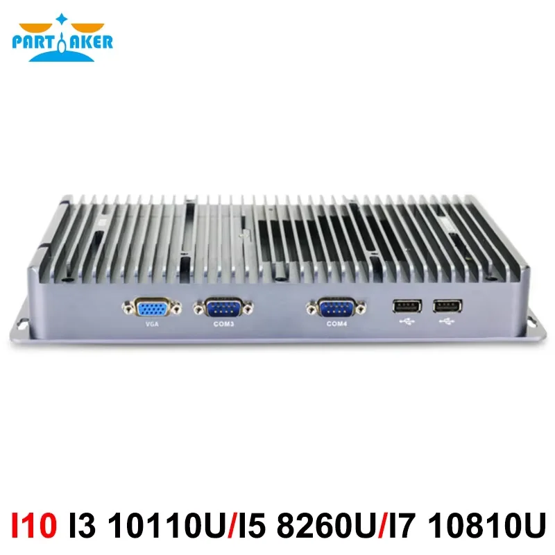 パートイカー ファンレス ミニ PC i3-10110U/i5-8265U/i7-10810U 4xLAN TPM2.0 HDMI/VGA 9-36V COM Win/Linux