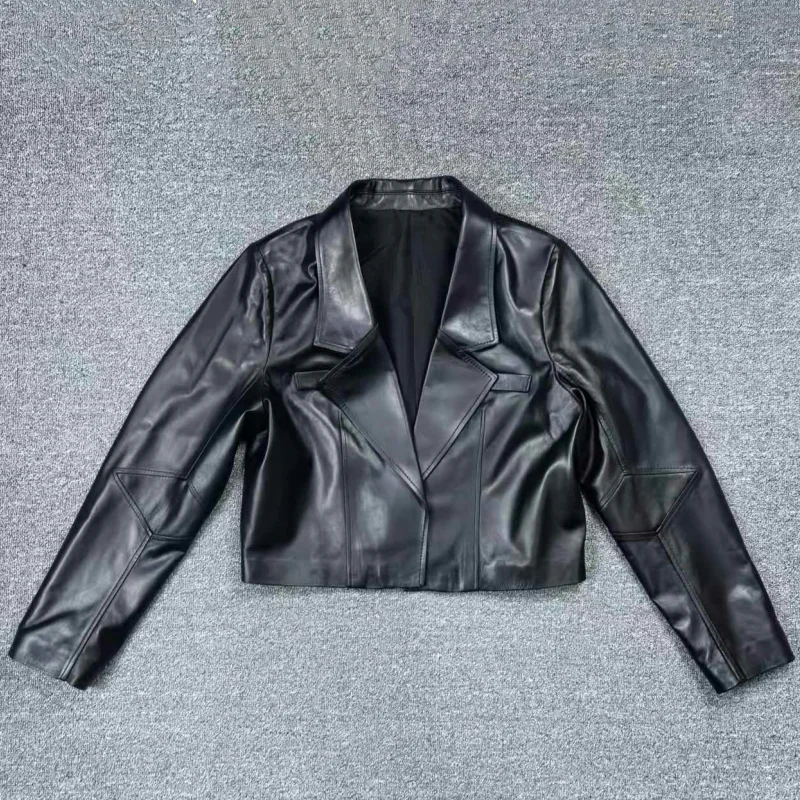 Faionable ort eepskin Leather Jaet Donna Coreana Sle Autunno Inverno Nuovo arrivo Versatile Quali Cappotto con chiusura a cerniera