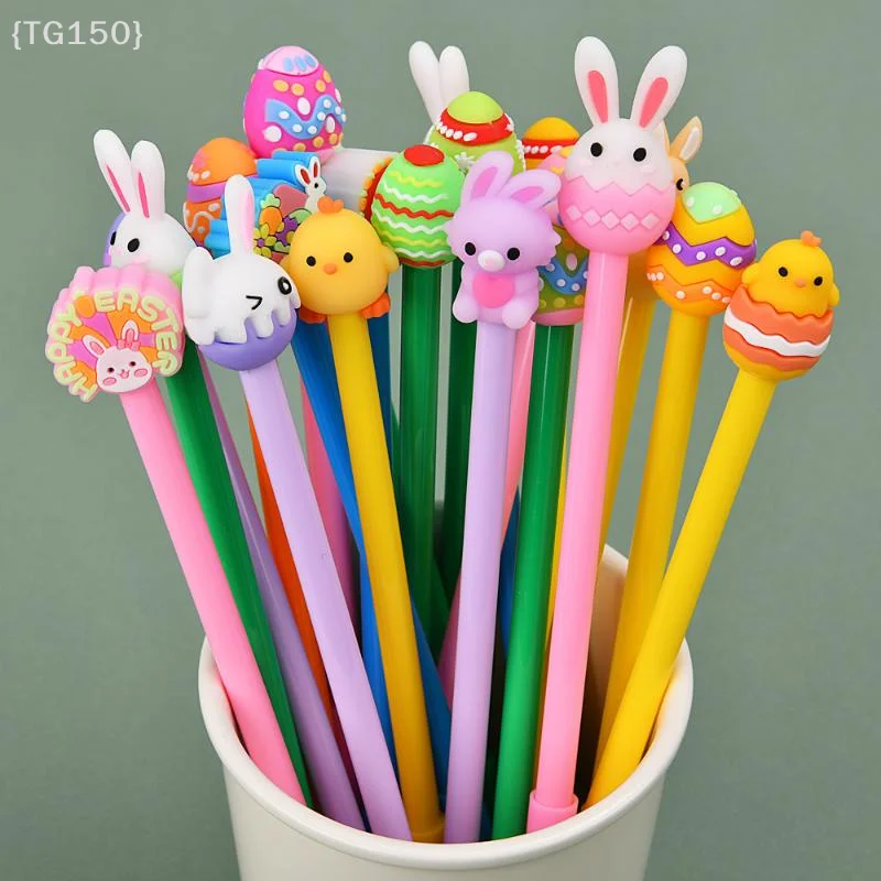 

【TG150-M3】1/5/10Pcs EasterCartoon Silicone Rabbit Gel Pen Cute Writing Pen For Students Stationery School Supplies Creative Gift