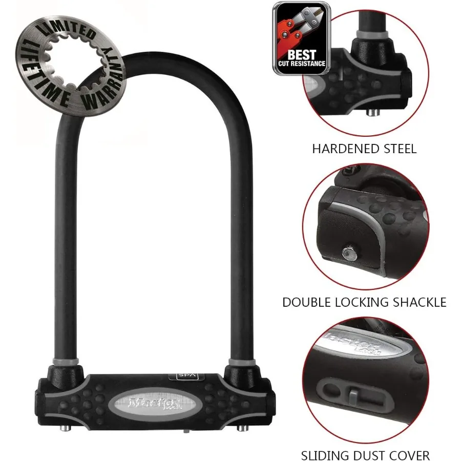 Heavy Duty Ulock met 2-sleutels voor veilige buitenbescherming van fietsen, motorfietsen, scooters en andere uitrusting, ideaal voor stedelijk gebruik