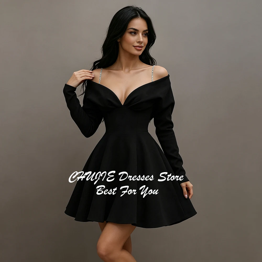 Long Sleeves Velour Graduation Dress For Girls Mini Cocktail Party Dresses Homecoming Dresses Sequin Spaghetti Strap Customized