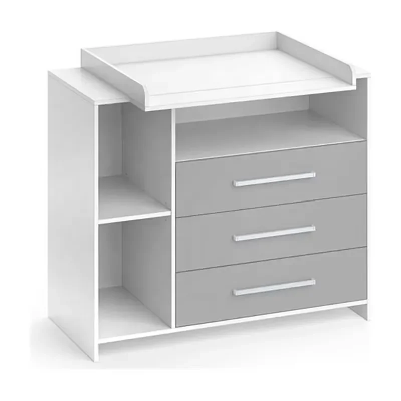 for  White Wooden Baby  Table with Cabinets Nursery Furniture Diaper Station  Infants and Children Storage Organizer