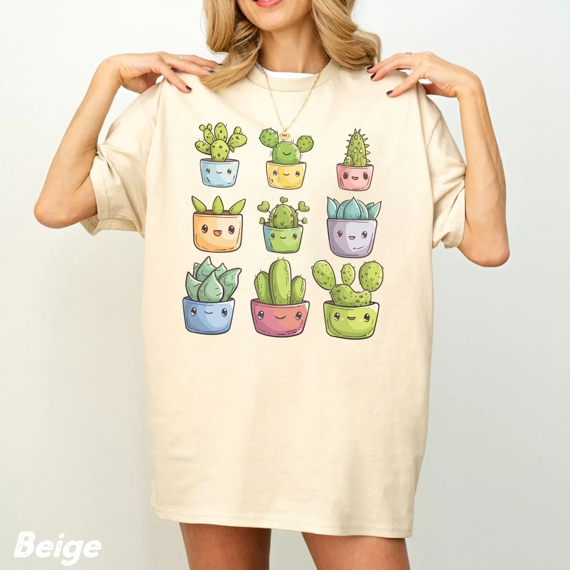 Kawaii Plant T Shirt Pastel Goth Succulent Cute Owner Mom Cactus