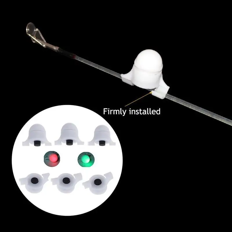 LED Clip On Rod Tip Light Fishing Bite Alarm Night Fishing Strike Alert Sensor Glow Indicator Signal Lamp