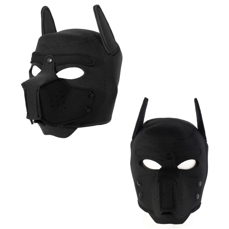 10 kleuren Puppy Cosplay Kostuums van Latex Gewatteerde Hond Masker Volledige Hoofd Kap Masker Met Oren Voor Mannen Vrouwen Hond rollenspel Games