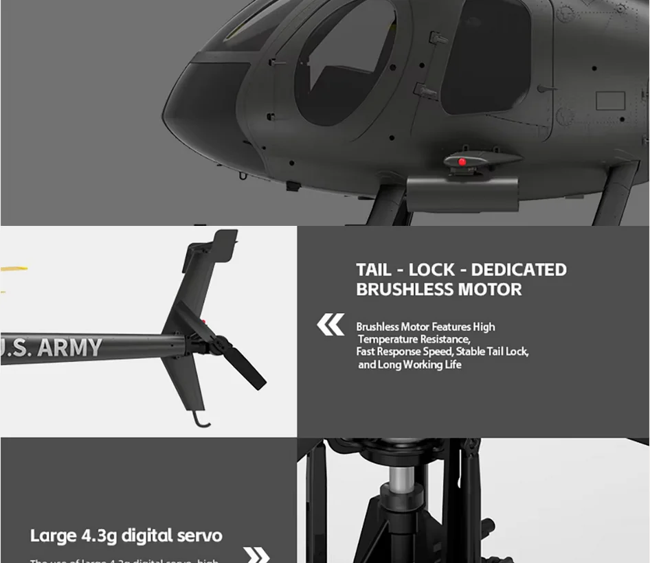 YUXIANG F119S(MD500) Helicopter 9CH GPS 1/16 Optical Flow +LiDAR TOF/Altitude Hold Dual Brushless 350m 18Min Fight RC Airplane