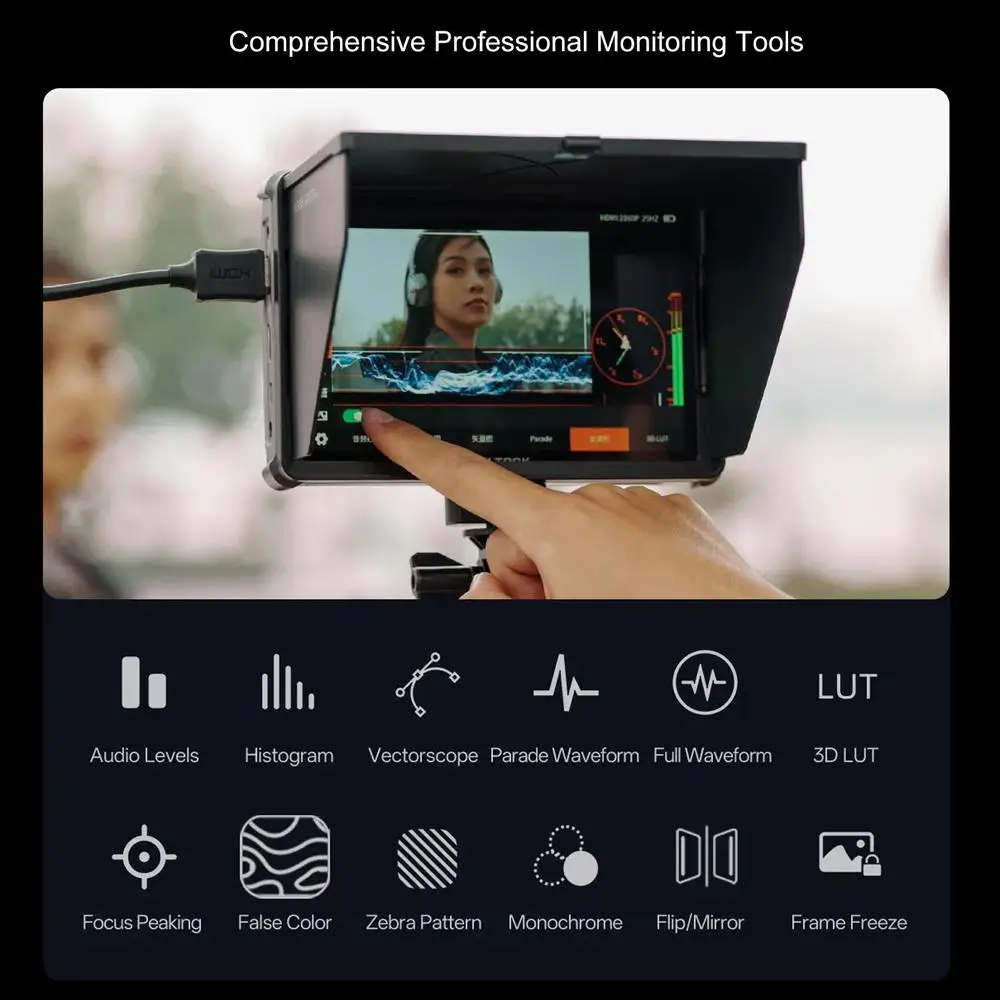 Viltrox DC-L1 7 Inch 600nit 4K 60Hz HD Input/Output Monitor For Photography Vlogging Filmmaking TV Creating Touch Screen Monitor