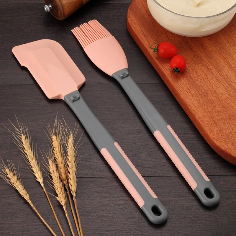 Silicone Spatula Set Large Heat-Resistant Barbecue Oil Brush Cake Cream Spatula Baking Tool