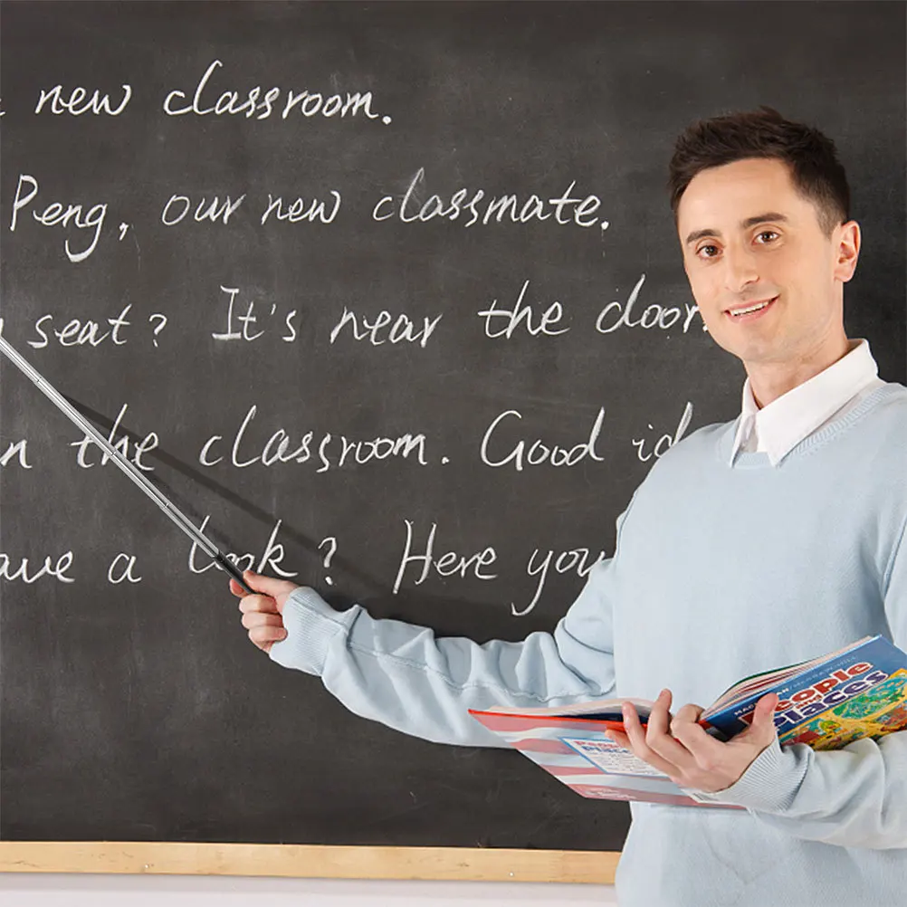 

2pcs Stainless Steel Telescopic Pointer Stick Extendable Classroom Presenter For Teaching Non Reflective Tip Teacher